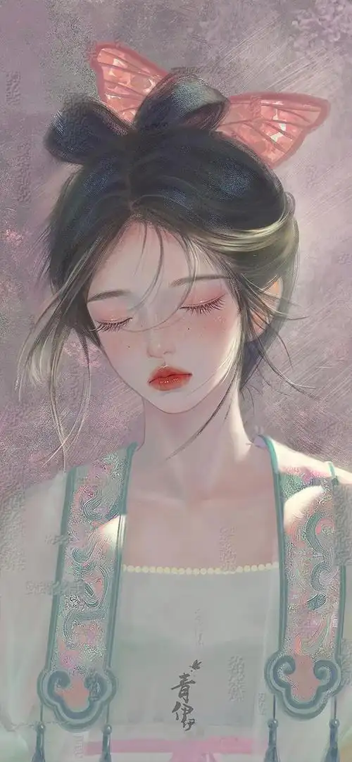 古风美女手绘插画,古风美女手绘插画图片(若有诗书藏于心)