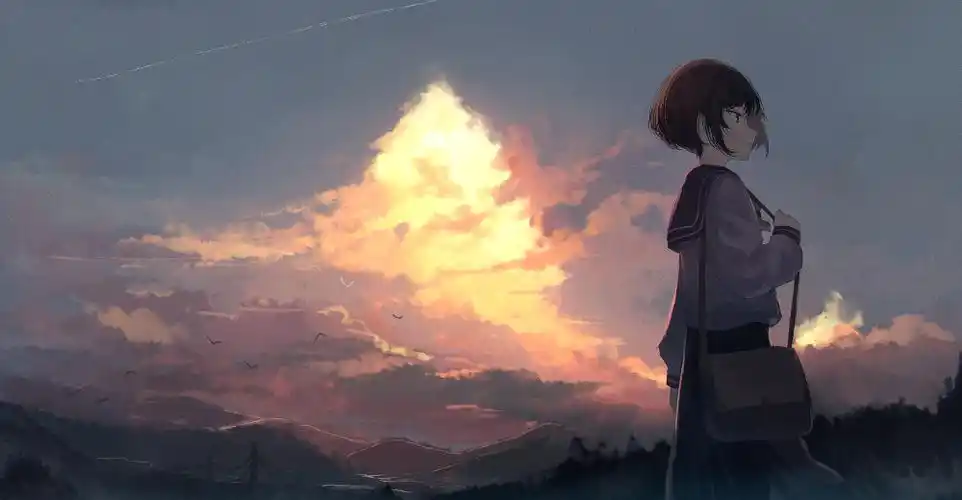 横版天空海岸少女