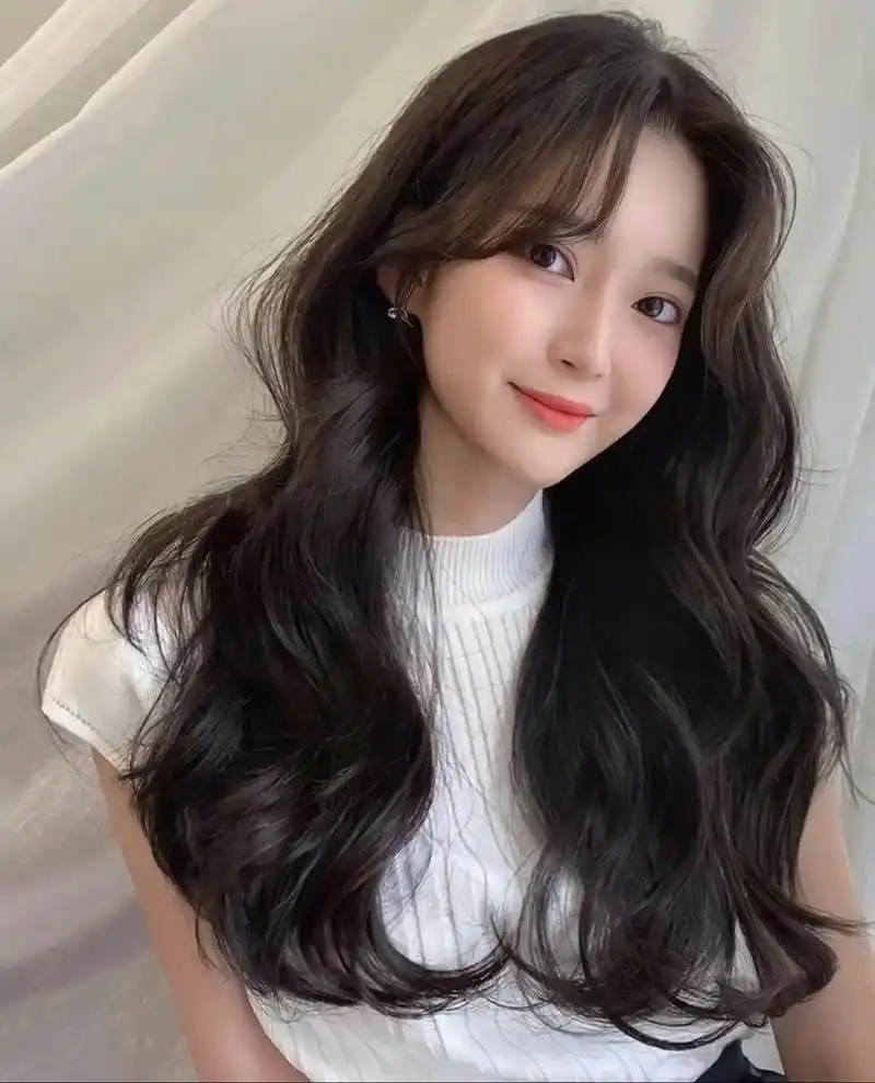 气垫烫.中长发韩式气垫烫发,女人看得都喜欢.  大圆脸,婴儿 - 抖音