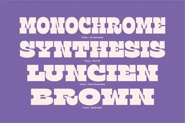 复古粗体徽标海报标题文字设计衬线英文字体素材 klose slab font