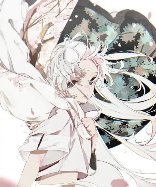 白发美少女插画头像【插画头像女高冷】