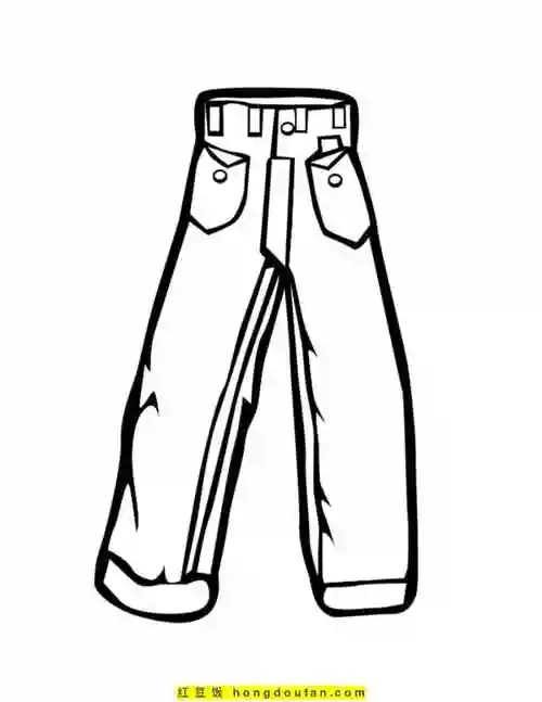 10张时尚设计涂色简笔画连衣裙t恤帆布鞋简笔画