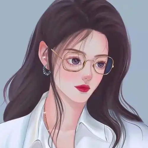 戴眼镜女生头像每个人都很特别你也不例外