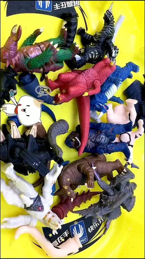 帮助怪兽找到正确的尾巴!哥莫拉庞敦王古兰特王怪兽玩具
