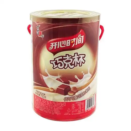 喜之郎 开心时间巧克杯 720g 桶装 代可可脂巧克力饼干