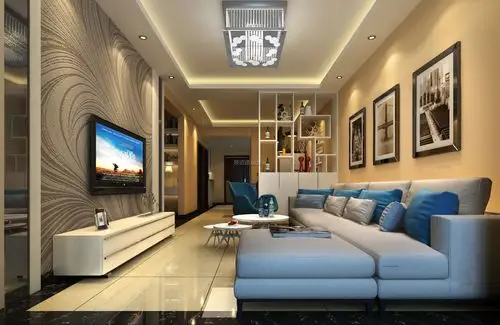 世豪香颂时光现代风格98平米三居室装修效果图