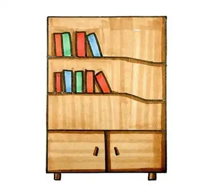 书架简笔画步骤