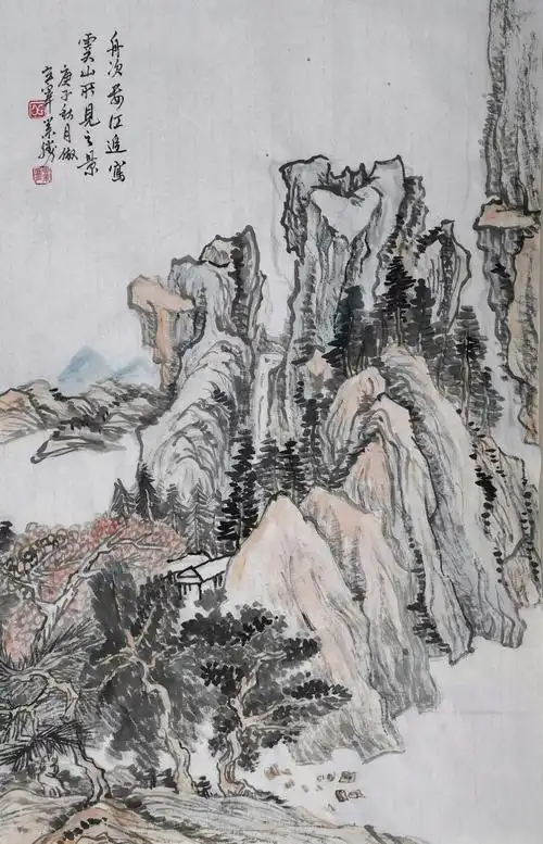 泗水山水画学习班《董其昌山水册》第二十期临摹作品选(2020.9.16)