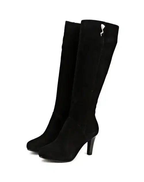 黑色羊绒长靴