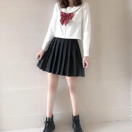 (好质量)日系合集正统jk制服温柔一刀百褶裙甜美水手服甜酷学院风