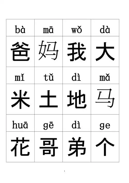 人教版小学语文一年级全册带拼音生字表