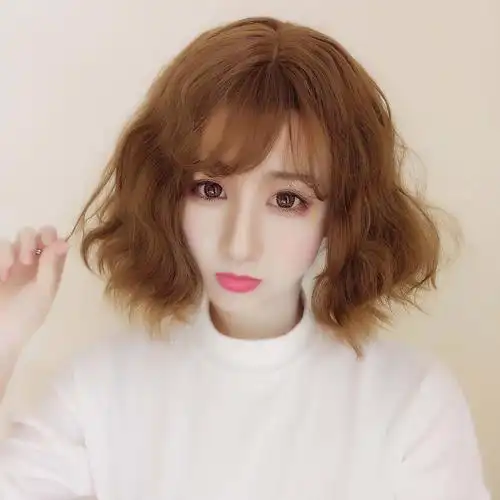 整顶假发女短发中长发短卷发套自然逼真空气薄刘海气质修脸梨花头