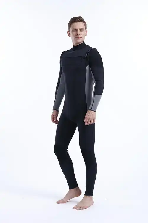 冬泳保暖泳衣麦纳迪3mm潜水服胶衣连体冬泳男士速干长袖长裤氯丁橡胶