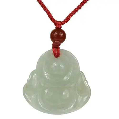 钰达翡翠玉佛吊坠弥勒项坠货玉笑佛挂坠平安颈饰