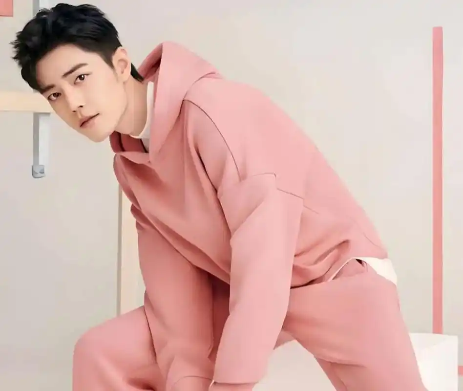 粉色卫衣,时尚与舒适的绝佳选择.#肖战李宁运动潮牌全球代言人