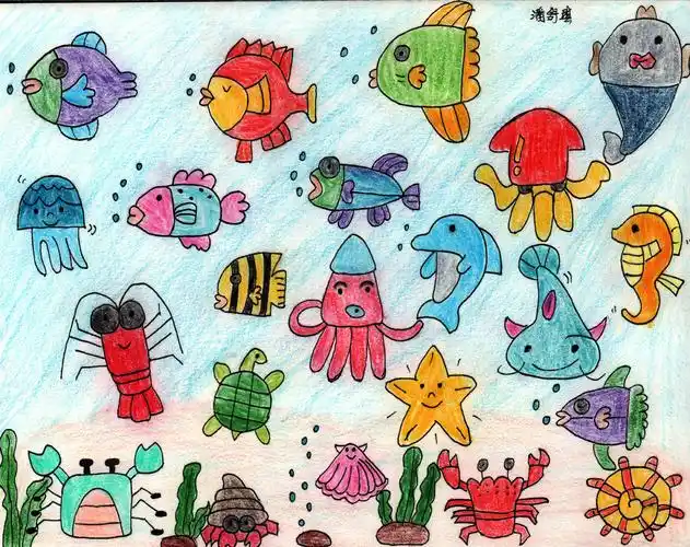 29幅海底世界主题彩铅手绘作品合辑