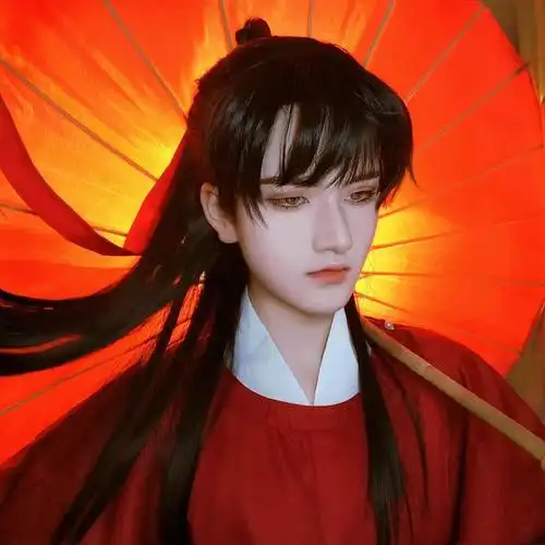 假发男古风cos汉服公主切假发虎口抓夹马尾直发女爪夹式汉服发包男士