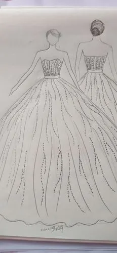 婚纱礼服-服装画/服装设计手稿 - 穿针引线服装论坛