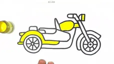 今天给大家画一下,如何一步一步轻松绘制摩托车