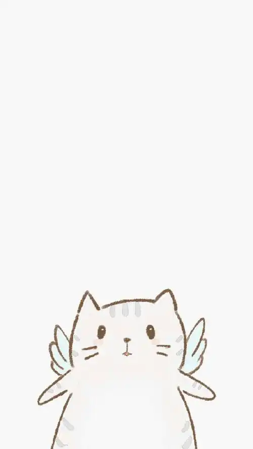 猫萌物,情侣,,白底壁纸,简单平铺,小清新()