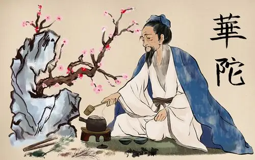 古代人物手绘古风华佗画像素材