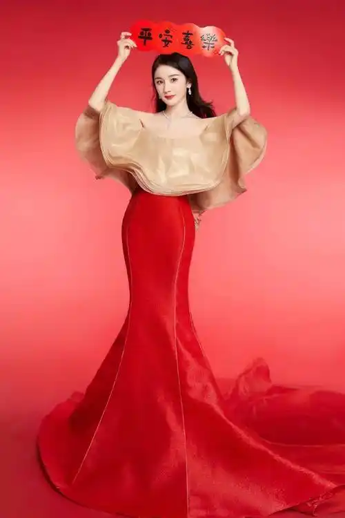 杨幂与红裙的适配度##杨幂红裙造型合集