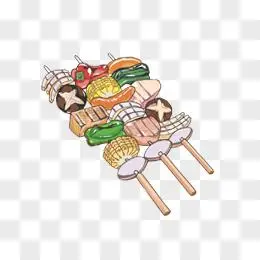 手绘烤串
