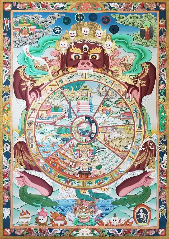 六道轮回图_唐卡网