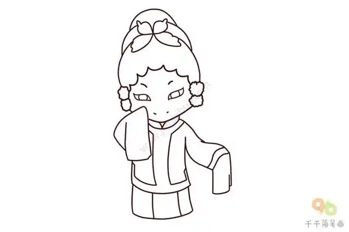 戏曲人物简笔画互动画