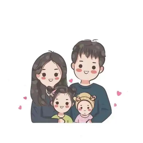 微信头像四口之家两个女儿 女生头像图片大全 -【爱个性】