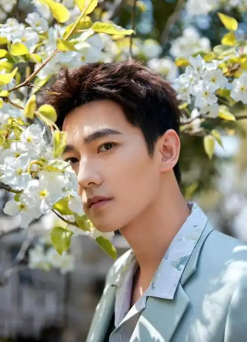 杨洋出席活动穿浅绿色西装搭配印花衬衫清爽又帅气