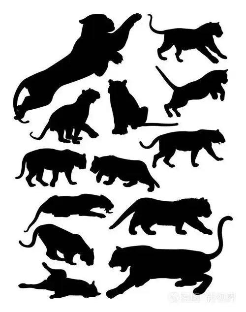 老虎的剪影.良好的使用符号, 标志, 网页图标, 吉祥物, 标志, 或任何