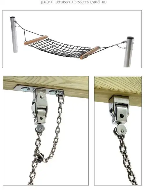 博海 儿童秋千蓝兔子系列 不锈钢秋千钩 吊环螺杆 秋千钩组合件采购