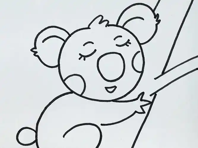 这是我画的考拉简笔画,快让我看看你画的吧