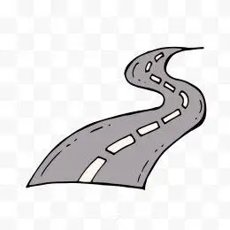 矢量手绘公路