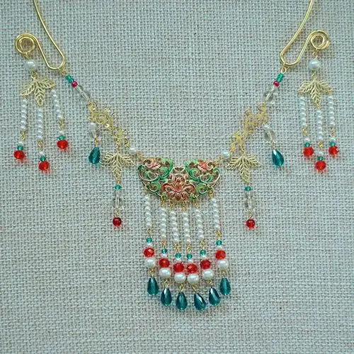 汉服配饰古风项圈 璎珞流苏diy材料包 …  去看看