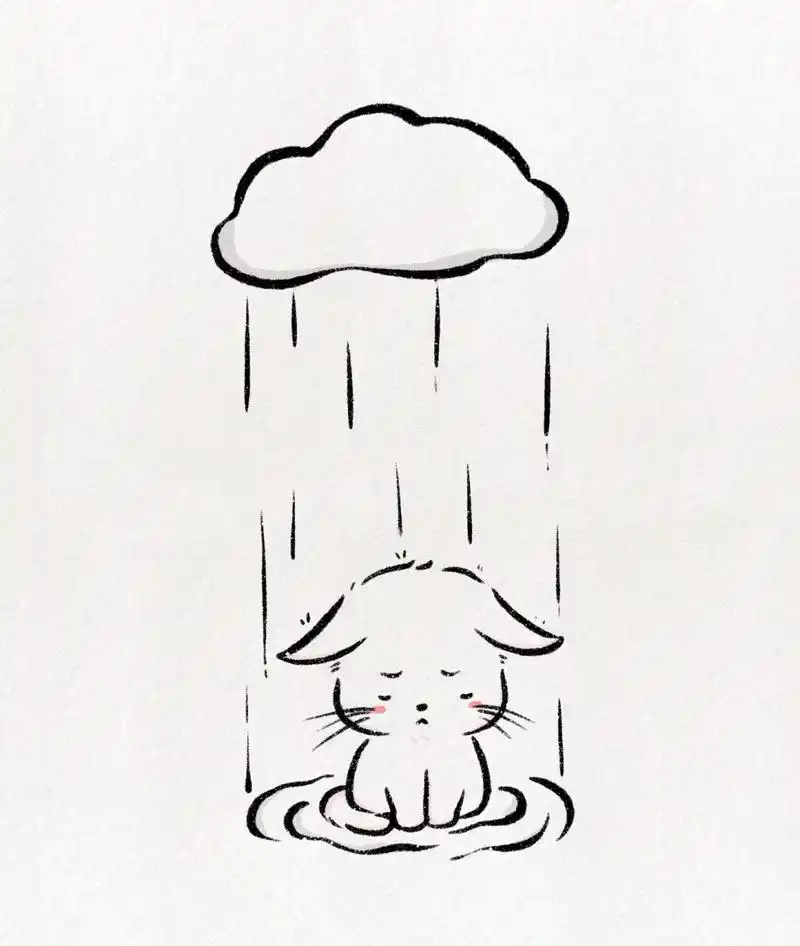 简笔画教程:悲伤大于快乐 任何关系都要停止