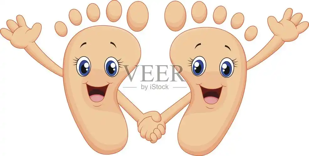 卡通快乐的手牵手插画图片素材