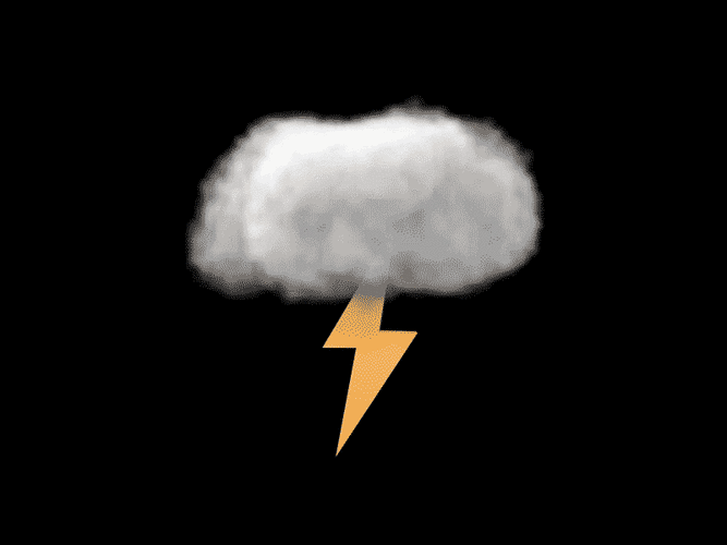 动态闪电云