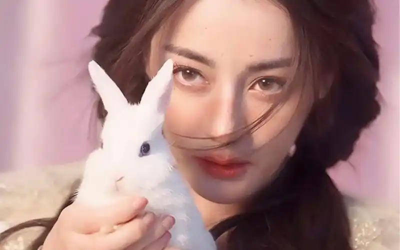 迪丽热巴兔子妆容