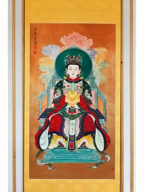 泰山老奶奶画像150x60厘米,喜欢的来结缘