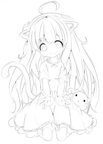 小埋简笔画图片大全q版人物萌图手绘超简单简笔画--q版学习溜冰的女孩