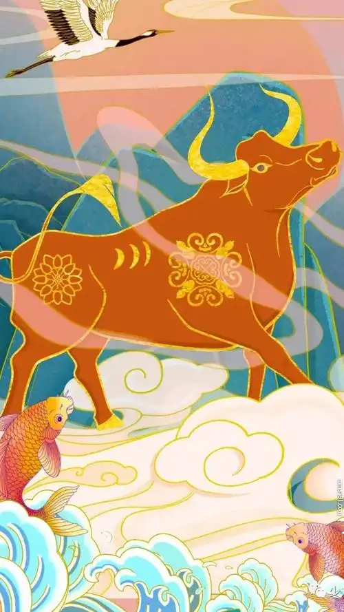 2021牛年新年新春吉祥招财进宝,牛转乾坤气冲天手机壁纸集图片大全(2)