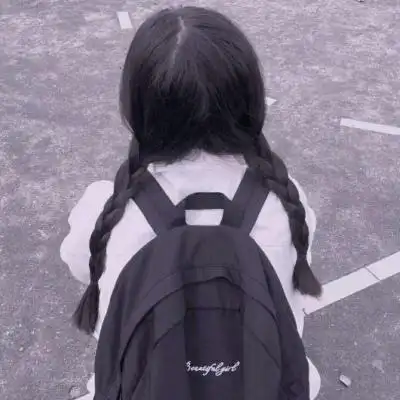可爱个性多人双马尾女生背影闺蜜头像少女情怀总是诗