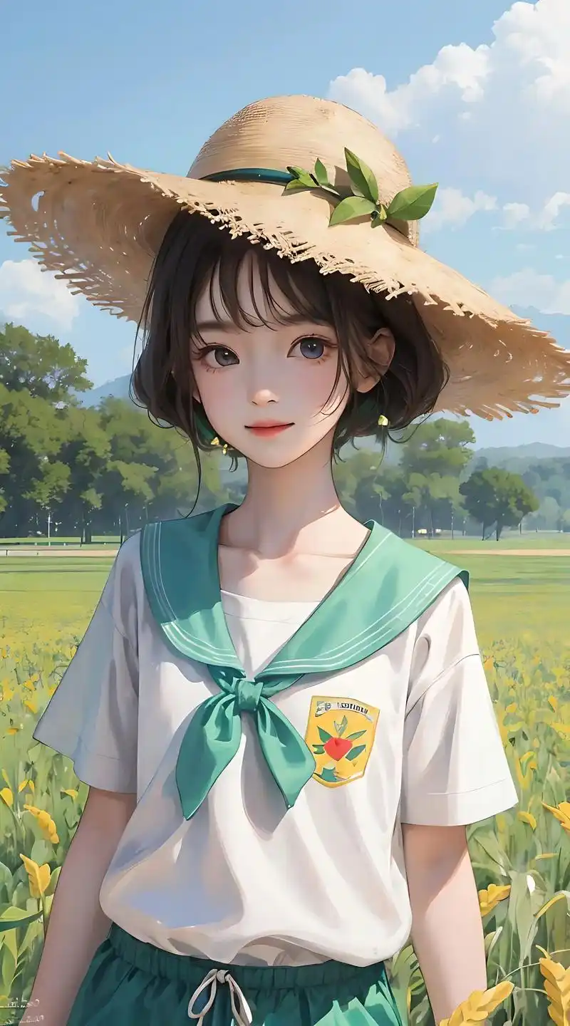 微笑治愈女孩.生活明朗,万物可爱#ai绘画 #图文热点来了  - 抖音