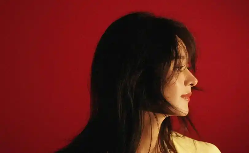 赵丽颖新年美照来袭,鼻梁高挺,侧颜杀惊艳红背景!_红色_气质_礼服