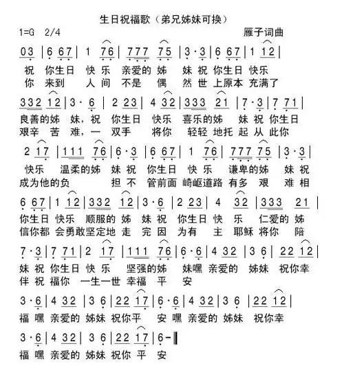 祝福歌简谱_生日祝福歌简谱