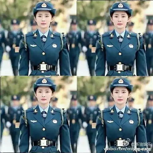 腰精杨幂穿军装腰太细网友大呼不科学