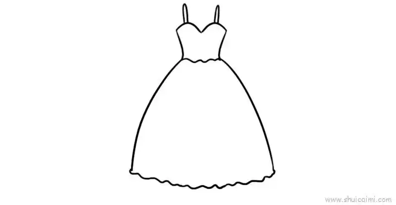 婚纱儿童画怎么画 婚纱简笔画简单又好看