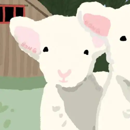 超可爱的小羊情侣头像呀